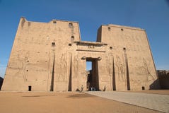 The First Pylon At Edfu Temple Stock Image The First Pylon At Edfu Temple Stock Image