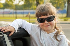 The Girl In Sun Glasses Stock Photo