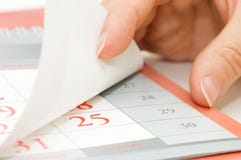 The Hand Overturns Calendar Sheet Royalty Free Stock Image The Hand Overturns Calendar Sheet Royalty Free Stock Image