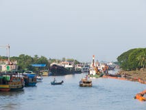 The Harbour In Sittwe, Myanmar Stock Photo
