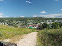 The Hill Offers A View Of The City Zhigulevsk. Urban Structure A Royalty Free Stock Photos