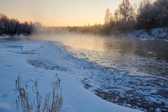 The Ice River Sunrise Stock Image
