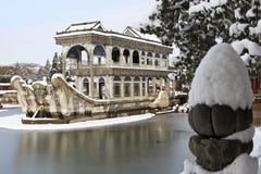 The Marble Boat ，The Summer Palace，China Royalty Free Stock Photos