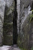The Narrow Path Among High Rocks Stock Images