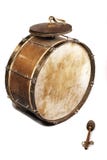 The Old, Worldly-wise, Shabby, Dusty Bass Drum Stock Photography