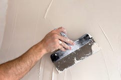 The Process Of Applying The Second Layer Of Putty Royalty Free Stock Photos The Process Of Applying The Second Layer Of Putty Royalty Free Stock Photos