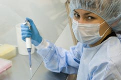 The Scientist Working In Laboratory Stock Images