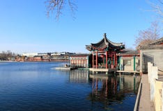 The Shi-sa-hai Lake In Central Beijing China Royalty Free Stock Photo