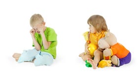 The Small Greedy Person Royalty Free Stock Photos