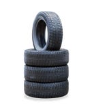 The Stack Of Four Winter New Tires Royalty Free Stock Image