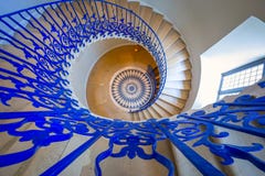 The Sweeping Tulip Stairs At The Queen`s House Museum In London, UK Stock Image