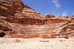 The Theater In Petra Royalty Free Stock Photo