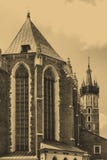 The Tower Of Mariacki Church In Cracow, Poland Stock Image The Tower Of Mariacki Church In Cracow, Poland Stock Image