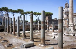 The Trajan S Market With Ancient Columns, Rome, Italy Royalty Free Stock Images