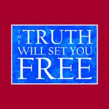The Truth Will Set You Free Dark Red Stock Photography