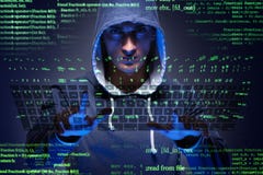 The Young Hacker In Cyber Security Concept Stock Image The Young Hacker In Cyber Security Concept Stock Image