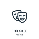 theater icon vector from free time collection. Thin line theater outline icon vector illustration. Linear symbol for use on web stock illustration theater icon vector from free time collection. Thin line theater outline icon vector illustration. Linear symbol for use on web stock illustration