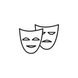 theater sign icon. Element of simple icon for websites, web design, mobile app, info graphics. Thin line icon for website design a vector illustration theater sign icon. Element of simple icon for websites, web design, mobile app, info graphics. Thin line icon for website design a vector illustration