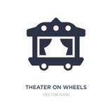 theater on wheels icon on white background. Simple element illustration from Transport concept vector illustration theater on wheels icon on white background. Simple element illustration from Transport concept vector illustration