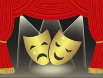 Theatermasken Stock Abbildung Illustration Von Theatermasken