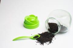 Thee voor gezondheid, natuurlijke droge theebladen, royalty-vrije stock fotografie Thee voor gezondheid, natuurlijke droge theebladen, royalty-vrije stock fotografie