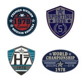 Themed lappuppsättning för sport som är passande för högskola stock illustrationer Themed lappuppsättning för sport som är passande för högskola stock illustrationer