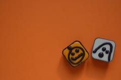 Themed partimat, spöke och pumpa för allhelgonaafton arkivbild Themed partimat, spöke och pumpa för allhelgonaafton arkivbild