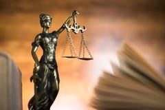 Themis Statue With Balance Scale On Wooden Rustic Background Royalty Free Stock Photos Themis Statue With Balance Scale On Wooden Rustic Background Royalty Free Stock Photos