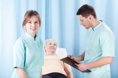 Therapists doing medical examination royalty free stock image Therapists doing medical examination royalty free stock image