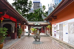 Thian Hock Keng świątyni podwórze Zdjęcia Stock Thian Hock Keng świątyni podwórze Zdjęcia Stock