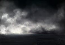 Thick night fog on river realistic vector royalty free illustration Thick night fog on river realistic vector royalty free illustration