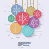 Thin line flat concept christmas balls royalty free illustration Thin line flat concept christmas balls royalty free illustration