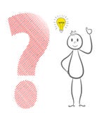 Thinking. Businessman solving a problem royalty free illustration Thinking. Businessman solving a problem royalty free illustration
