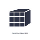 thinking game toy icon on white background. Simple element illustration from toys concept stock illustration thinking game toy icon on white background. Simple element illustration from toys concept stock illustration