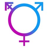 Third Gender Blue Pink Circle Stock Photo