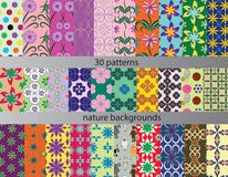 Thirty patterns backgrounds nature stock illustration Thirty patterns backgrounds nature stock illustration