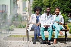 Three African American group doctors.