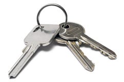 Three Apartment Keys W/ Ring Royalty Free Stock Image Three Apartment Keys W/ Ring Royalty Free Stock Image