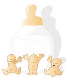 Three babies vector illustration Three babies vector illustration