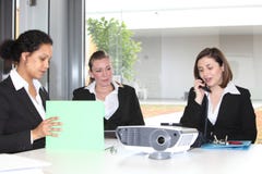 Three businesswoman working together royalty free stock images Three businesswoman working together royalty free stock images