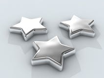 Three Chrome stars