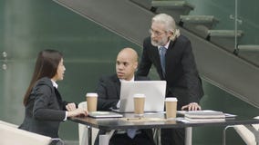 Three corporate executives meeting in office Royalty Free Stock Images Three corporate executives meeting in office Royalty Free Stock Images