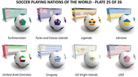 Soccer playing nations of the world royalty free illustration Soccer playing nations of the world royalty free illustration