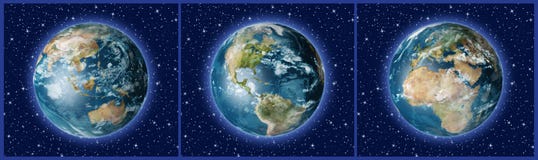 Three Earths A Royalty Free Stock Photos Three Earths A Royalty Free Stock Photos