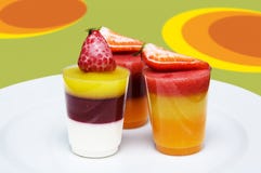 Three Fruit Desserts Royalty Free Stock Image