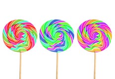 Three Lollipops Isolated On White Royalty Free Stock Photo Three Lollipops Isolated On White Royalty Free Stock Photo
