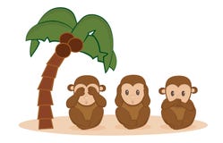 Three Monkeys Royalty Free Stock Photos Three Monkeys Royalty Free Stock Photos