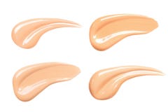 Three smears of foundation Royalty Free Stock Image Three smears of foundation Royalty Free Stock Image