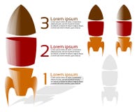 Three stage rocket infographic