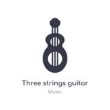 three strings guitar outline icon. isolated line vector illustration from music collection. editable thin stroke three strings stock illustration three strings guitar outline icon. isolated line vector illustration from music collection. editable thin stroke three strings stock illustration